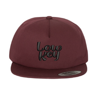 Low Key "Stacked" - Burgundy Hat