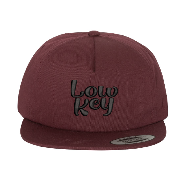 Low Key "Stacked" - Burgundy Hat